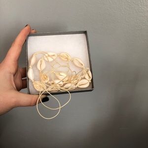 Cream-Tan Puka Shell Necklace